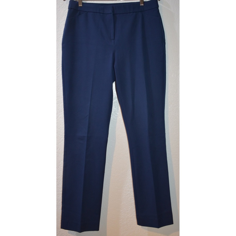 Chicos Ankle Pants Size 1=8/10 Medium Navy Blue Slim Leg Professional Career